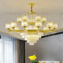 GobekUsa Crystal Chandelier: Elegant Light Luxury Villa Bedroom Living Room Lamp