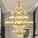 GobekUsa Crystal Chandelier: Elegant Light Luxury Villa Bedroom Living Room Lamp