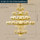 GobekUsa Crystal Chandelier: Elegant Light Luxury Villa Bedroom Living Room Lamp