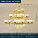 GobekUsa Crystal Chandelier: Elegant Light Luxury Villa Bedroom Living Room Lamp