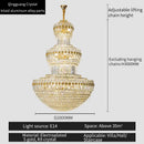 GobekUsa Crystal Chandelier: Elegant Lighting for Home, Villa, Hotel Lobby