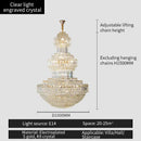GobekUsa Crystal Chandelier: Elegant Lighting for Home, Villa, Hotel Lobby