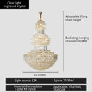 GobekUsa Crystal Chandelier: Elegant Lighting for Home, Villa, Hotel Lobby