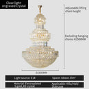 GobekUsa Crystal Chandelier: Elegant Lighting for Home, Villa, Hotel Lobby