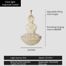 GobekUsa Crystal Chandelier: Elegant Lighting for Home, Villa, Hotel Lobby
