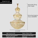 GobekUsa Crystal Chandelier: Elegant Lighting for Home, Villa, Hotel Lobby