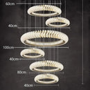 GobekUsa Crystal Chandelier: Elegant Living & Dining Room Pendant Lighting