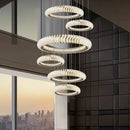 GobekUsa Crystal Chandelier: Elegant Living & Dining Room Pendant Lighting