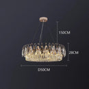 GobekUsa Crystal Chandelier: Elegant Living Room & Bedroom Pendant Light