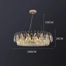GobekUsa Crystal Chandelier: Elegant Living Room & Bedroom Pendant Light