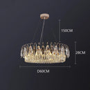 GobekUsa Crystal Chandelier: Elegant Living Room & Bedroom Pendant Light
