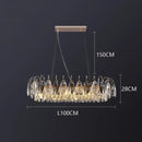 GobekUsa Crystal Chandelier: Elegant Living Room & Bedroom Pendant Light