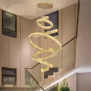 GobekUsa Crystal Chandelier: Elegant Living Room & Stair Pendant Light