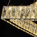 GobekUsa Crystal Chandelier: Elegant Living Room & Stair Pendant Light