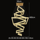 GobekUsa Crystal Chandelier: Elegant Living Room & Stair Pendant Light
