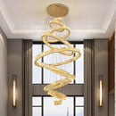 GobekUsa Crystal Chandelier: Elegant Living Room & Stair Pendant Light