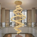 GobekUsa Crystal Chandelier: Elegant Living Room & Stair Pendant Light