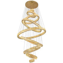 GobekUsa Crystal Chandelier: Elegant Living Room & Stair Pendant Light
