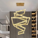 GobekUsa Crystal Chandelier: Elegant Living Room & Stair Pendant Light
