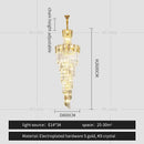 GobekUsa Crystal Chandelier: Elegant minimalist duplex living room lighting with a touch of luxury.
