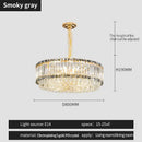 GobekUsa Crystal Chandelier: Elegant Modern Lighting for Living Room, Bedroom, and Restaurant.