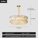 GobekUsa Crystal Chandelier: Elegant Modern Lighting for Living Room, Bedroom, and Restaurant.