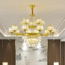 GobekUsa Crystal Chandelier: Elegant Retro Lighting for Living Room, Bedroom, and Dining Area