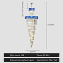 GobekUsa Crystal Chandelier: Elegant Villa Living Room Lighting