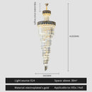 GobekUsa Crystal Chandelier: Elegant Villa Living Room Lighting