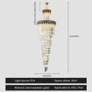 GobekUsa Crystal Chandelier: Elegant Villa Living Room Lighting