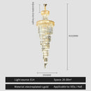 GobekUsa Crystal Chandelier: Elegant Villa Living Room Lighting
