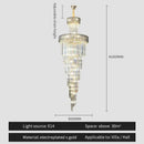 GobekUsa Crystal Chandelier: Elegant Villa Living Room Lighting