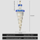 GobekUsa Crystal Chandelier: Elegant Villa Living Room Lighting