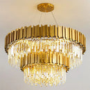 GobekUsa Crystal Chandelier: Elegant Villa Pendant Lights for Living Room and Bedroom