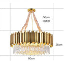 GobekUsa Crystal Chandelier: Elegant Villa Pendant Lights for Living Room and Bedroom