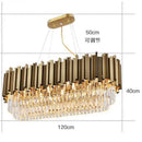 GobekUsa Crystal Chandelier: Elegant Villa Pendant Lights for Living Room and Bedroom