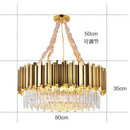 GobekUsa Crystal Chandelier: Elegant Villa Pendant Lights for Living Room and Bedroom