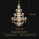 GobekUsa Crystal Chandelier: European Elegance for Living, Dining & Bedroom