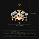 GobekUsa Crystal Chandelier: European Elegance for Living, Dining & Bedroom