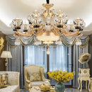 GobekUsa Crystal Chandelier: European Elegance for Living, Dining & Bedroom