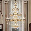 GobekUsa Crystal Chandelier: European Elegance for Living, Dining & Bedroom