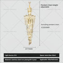 GobekUsa Crystal Chandelier: European Villa Hotel Luxury Hollow Building Middle Floor Lighting
