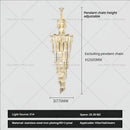 GobekUsa Crystal Chandelier: European Villa Hotel Luxury Hollow Building Middle Floor Lighting