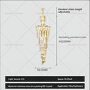 GobekUsa Crystal Chandelier: European Villa Hotel Luxury Hollow Building Middle Floor Lighting