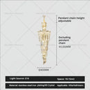GobekUsa Crystal Chandelier: European Villa Hotel Luxury Hollow Building Middle Floor Lighting