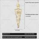 GobekUsa Crystal Chandelier: European Villa Hotel Luxury Hollow Building Middle Floor Lighting
