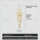 GobekUsa Crystal Chandelier: European Villa Hotel Luxury Hollow Building Middle Floor Lighting
