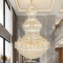 GobekUsa Crystal Chandelier: European Villa Lobby Staircase Long Chandelier