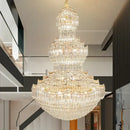 GobekUsa Crystal Chandelier: European Villa Lobby Staircase Long Chandelier