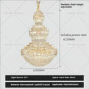 GobekUsa Crystal Chandelier: European Villa Lobby Staircase Long Chandelier